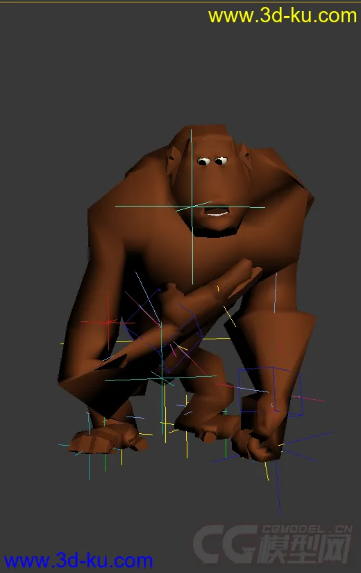 绑定动画大猩猩，低模免费模型的图片10