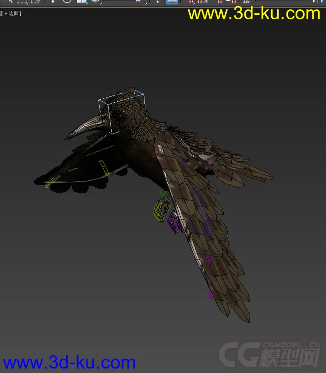 乌鸦，带绑定动画，免费模型的图片6