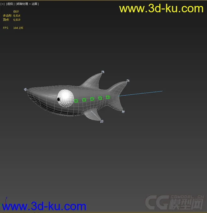 Q版鲨鱼，带绑定模型的图片2