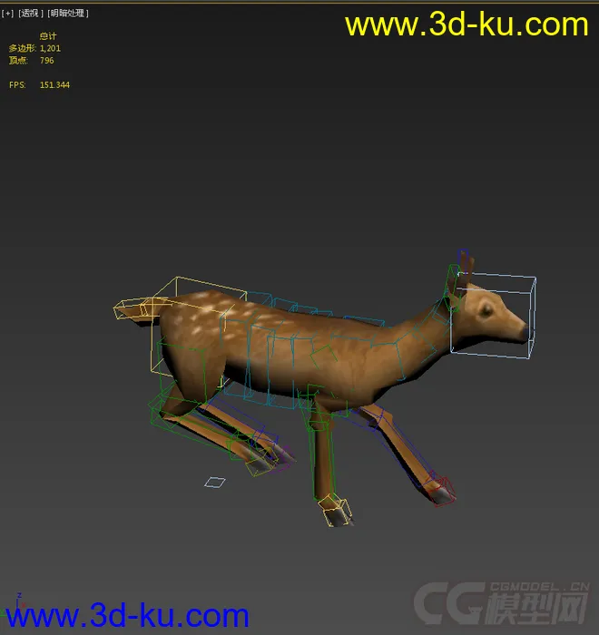 低模免费，小鹿带动画模型的图片1