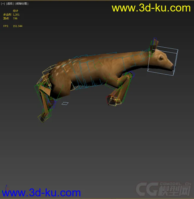 低模免费，小鹿带动画模型的图片3