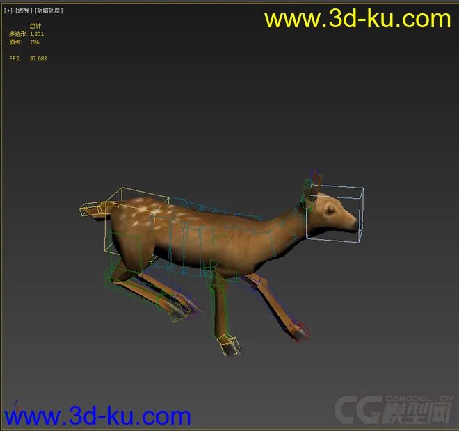 低模免费，小鹿带动画模型的图片8