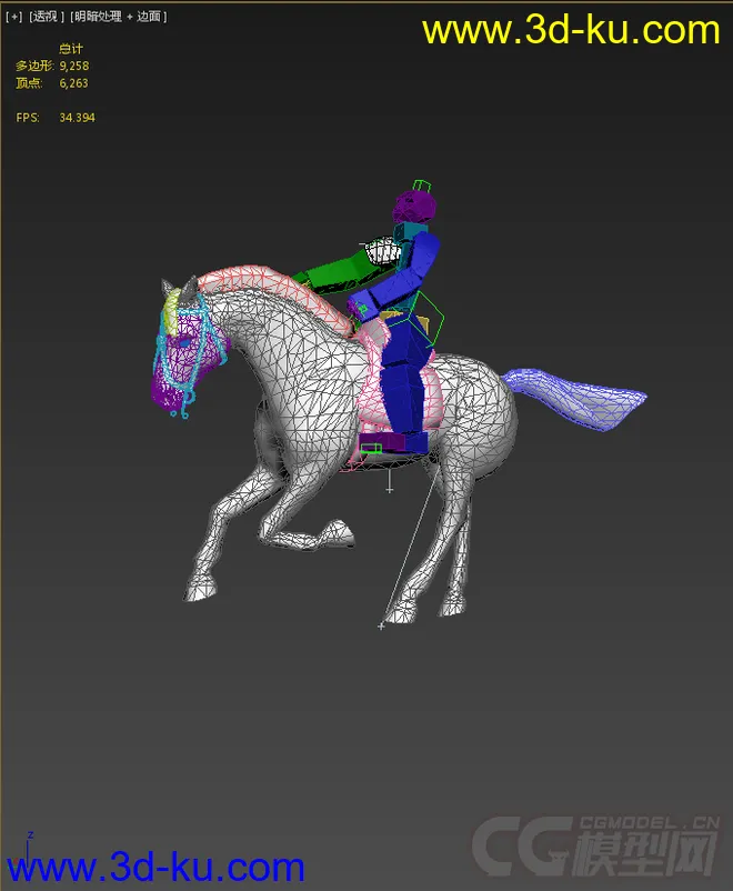 骑马，带绑定动画模型的图片2