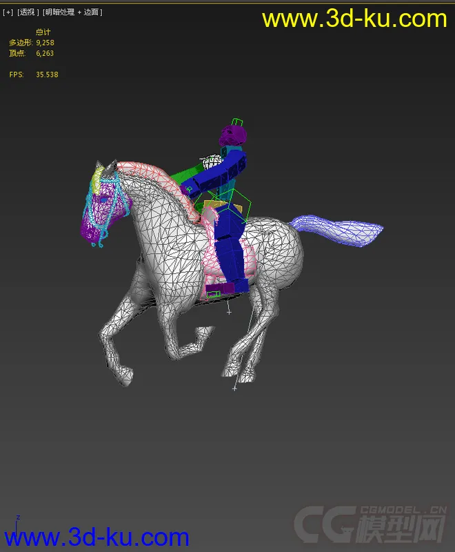 骑马，带绑定动画模型的图片3