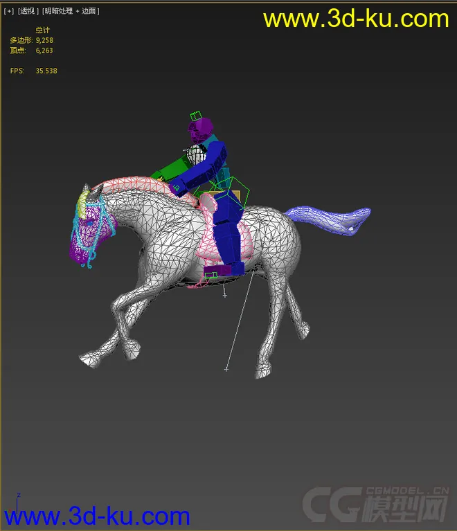 骑马，带绑定动画模型的图片4