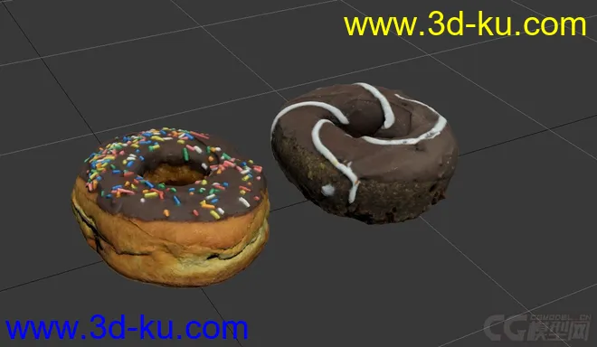 写实 甜甜圈 面包圈  donut模型的图片1