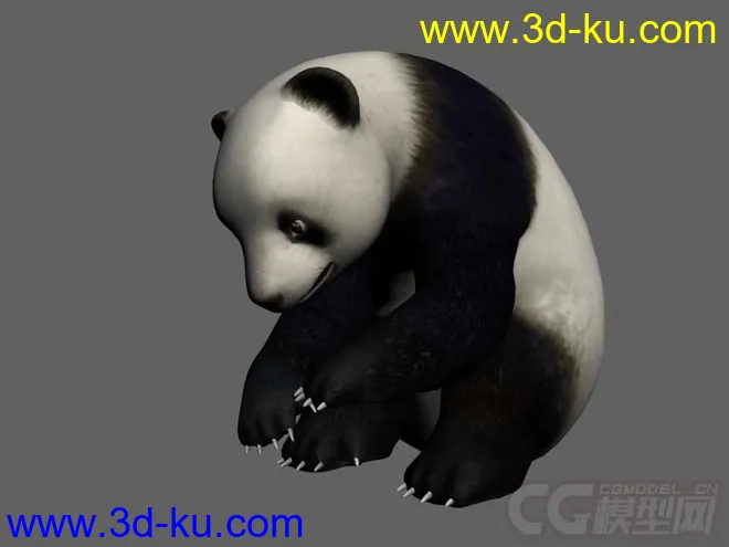 熊猫，带绑定，带动画模型的图片2