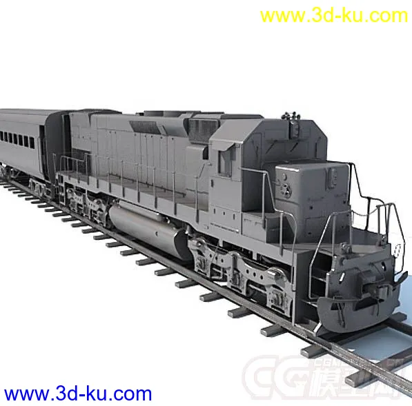 火车-带轨道老式火车模型的图片1
