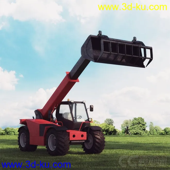 机械类-铲车-挖掘车-拖拉机-吊车-推土机模型的图片24