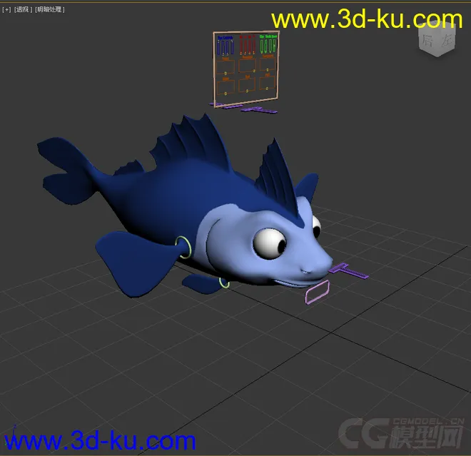 Q版鱼，免费带绑定模型的图片2