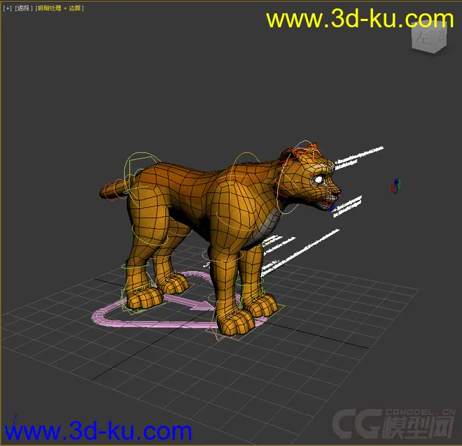 狮子，老虎，带绑定模型的图片3