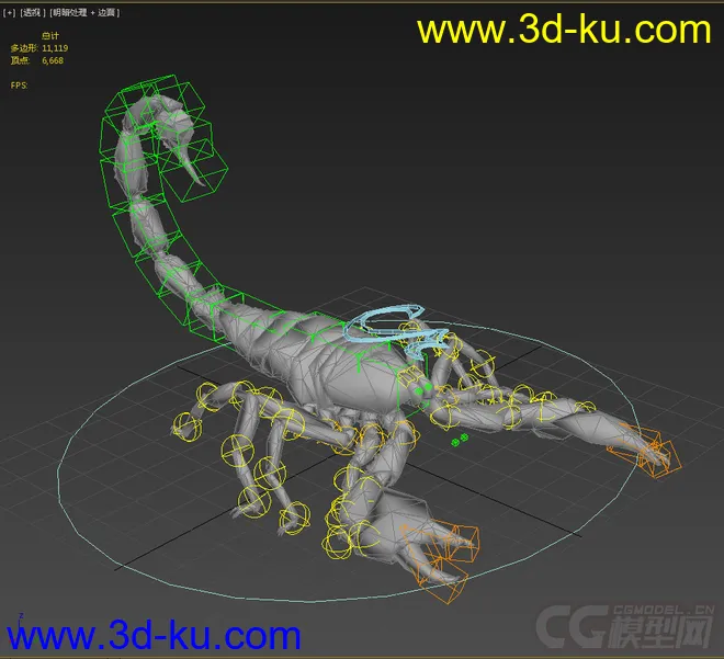 蝎子，带绑定模型的图片1