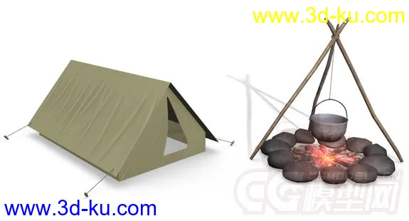 露营营地，免费模型的图片1