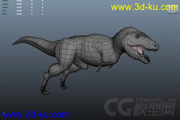 恐龙，带绑定模型的图片3