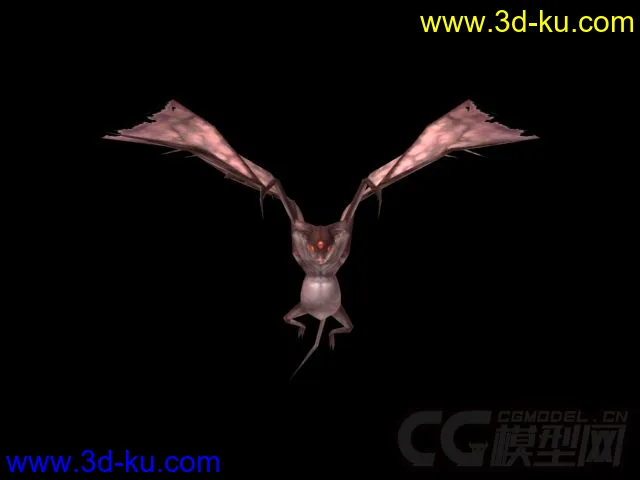 四翼蝙蝠邪恶霸主带贴图带蒙皮模型的图片1