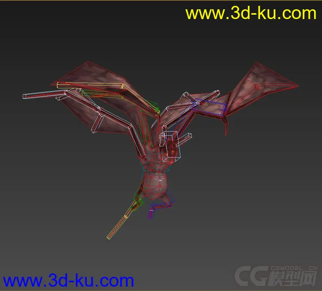 四翼蝙蝠邪恶霸主带贴图带蒙皮模型的图片4
