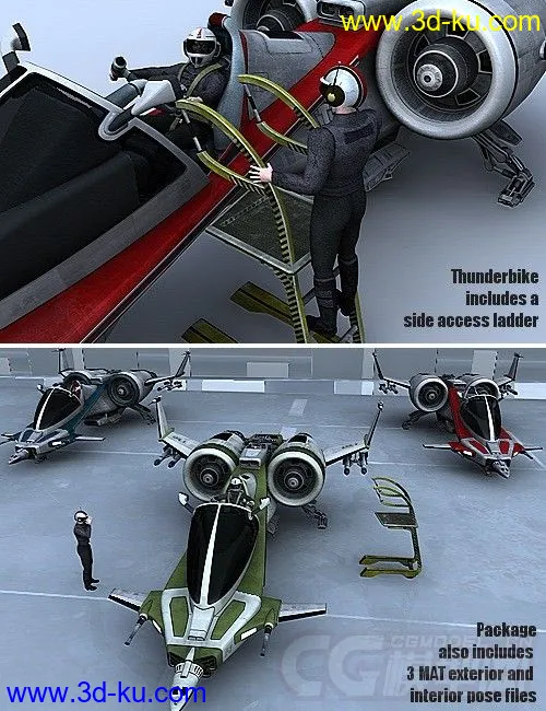免费 精细的科幻系列之—未来飞机模型的图片5