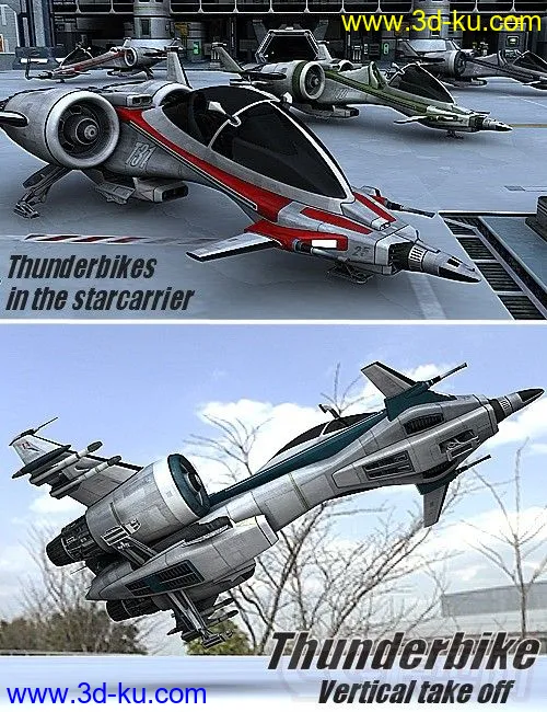 免费 精细的科幻系列之—未来飞机模型的图片6