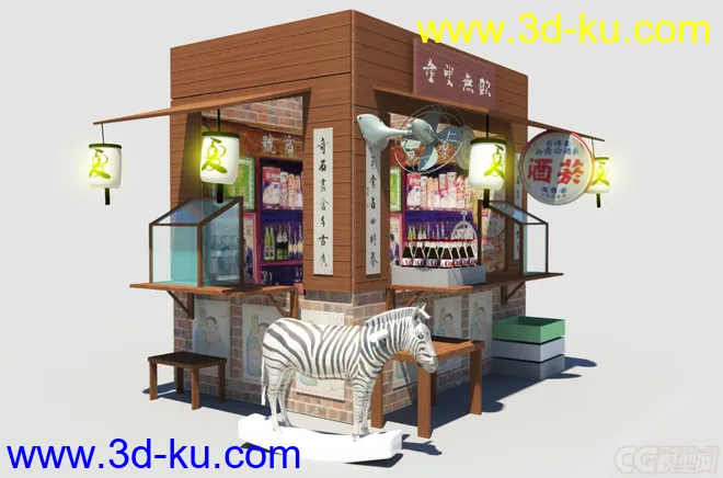 台湾古早味 柑仔店 小商铺 古典 杂货铺模型的图片1