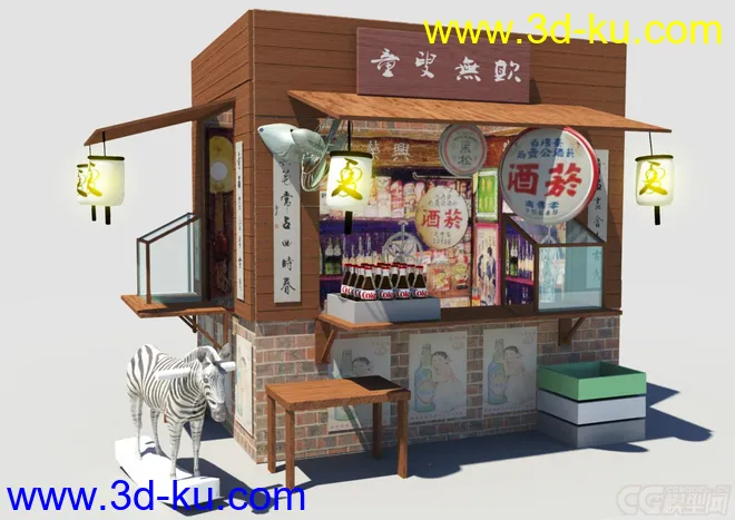 台湾古早味 柑仔店 小商铺 古典 杂货铺模型的图片2