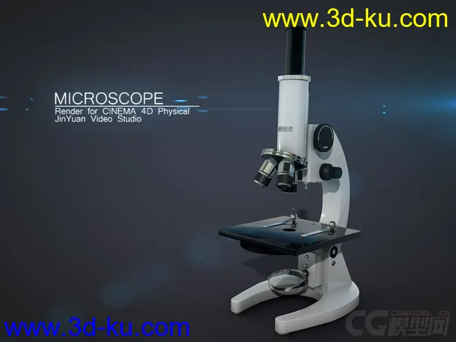 显微镜  microscope c4d模型的图片1