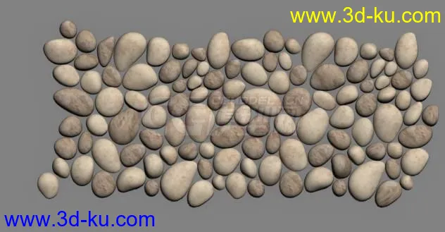 可以四方连续无限复制鹅卵石模型的图片1