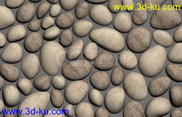 可以四方连续无限复制鹅卵石模型的图片3