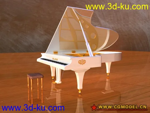 MAYA钢琴模型的图片1