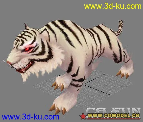 【MAX9】白虎~（新增普通老虎贴图包）模型的图片2