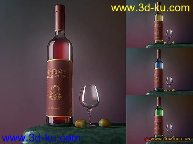 红酒 材质+贴图模型的图片1
