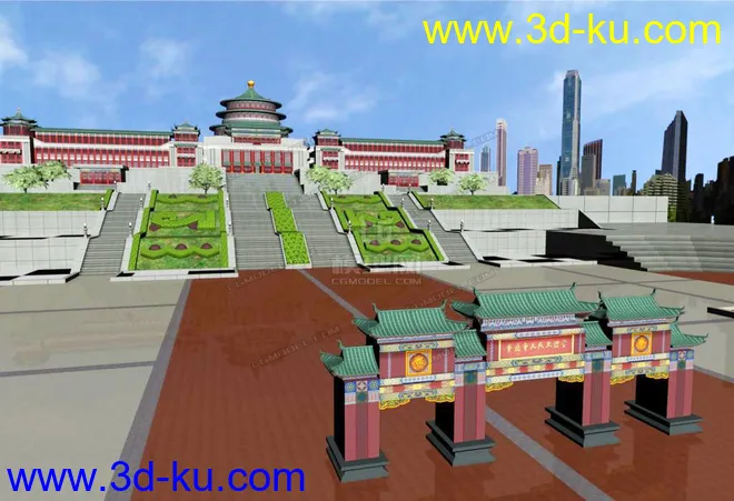 重庆大礼堂广场模型的图片2