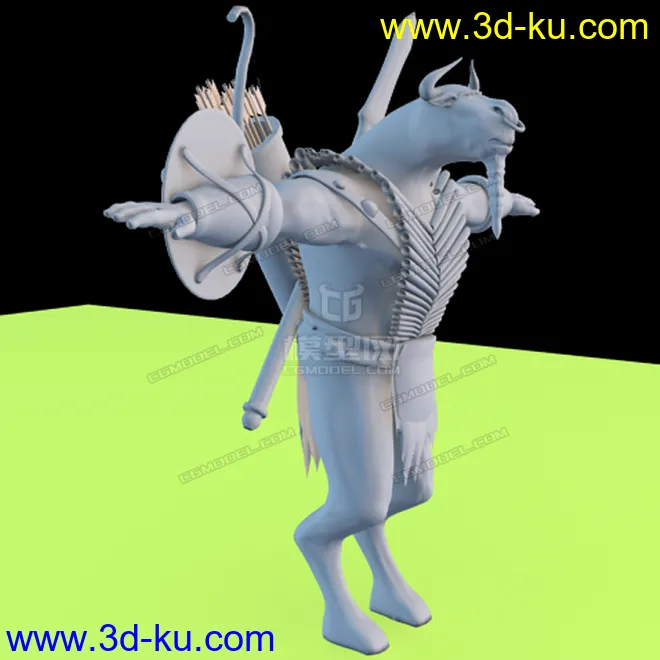 牛头战士3D模型的图片4