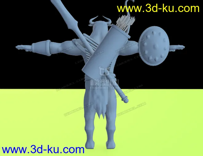 牛头战士3D模型的图片2