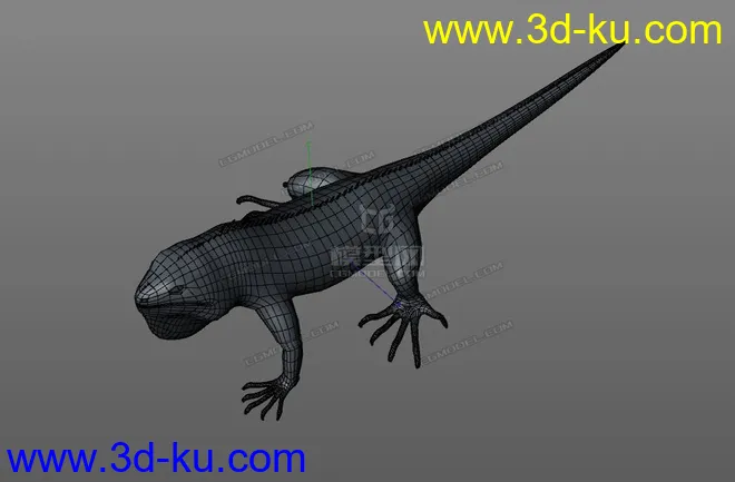 绿鬣蜥 粗模  蜥蜴 粗模 雕刻可用模型的图片1