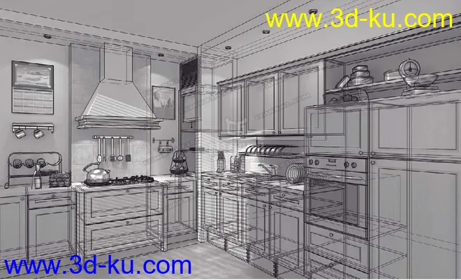 厨房场景模型的图片2