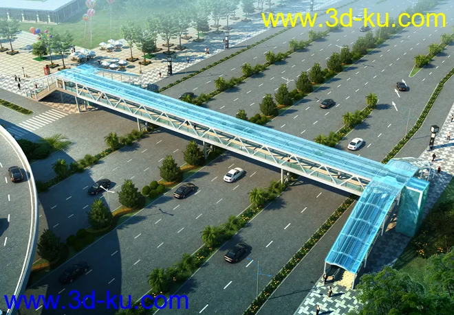 大桥 公路 蓝天 模型下载的图片3