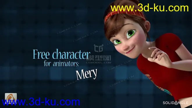 国外动画精品角色mayaRig Mery模型的图片2