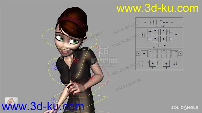 国外动画精品角色mayaRig Mery模型的图片4