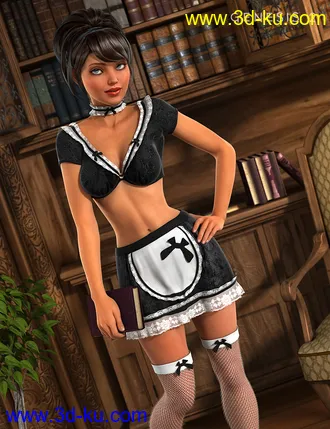 3D打印模型Sexy Maid Outfit for Genesis 2 Female(s)的图片