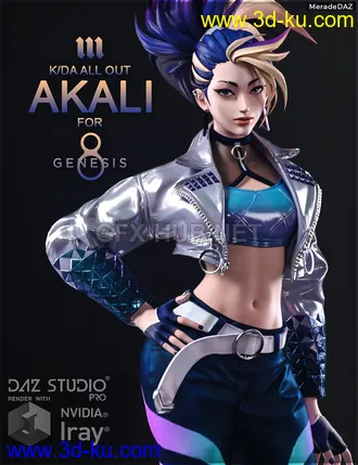 3D打印模型Akali KDA ALL OUT for Genesis 8 and 8.1 Female的图片