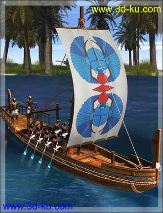 3D打印模型Ancient Egyptian Canal Boat的图片