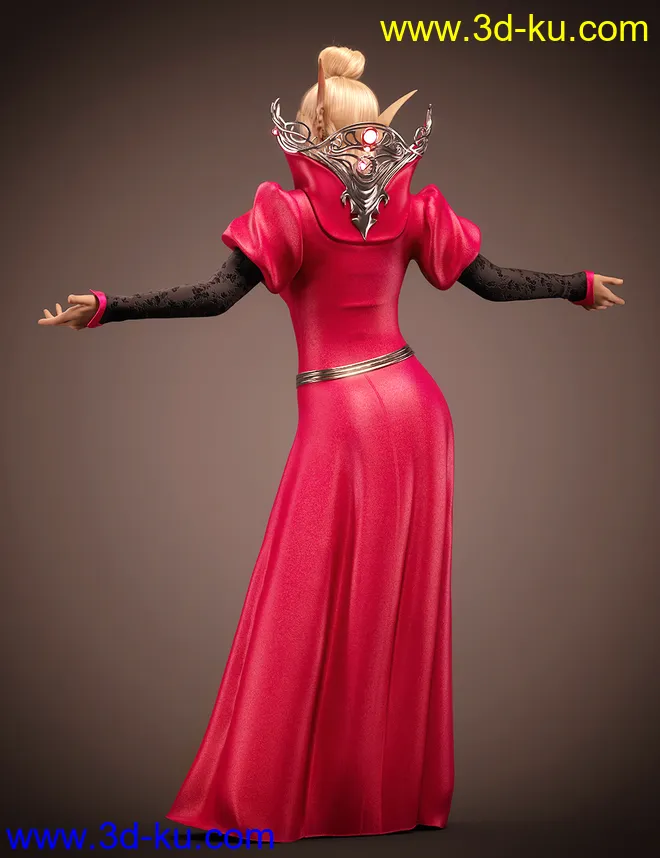 dForce Silver Elf Outfit for Genesis 8 and 8.1 Females模型的图片2