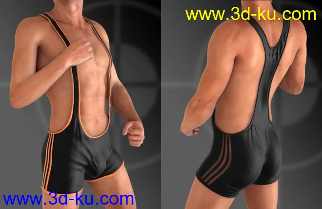 Mec4D Wrestler Suit for Genesis 2 Male(s)模型的图片8