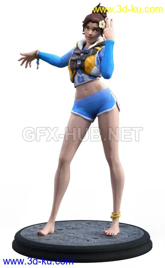 3D打印模型Overwatch D.Va Waveracer in Daz G8F的图片