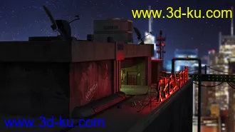 3D打印模型SciFi Rooftop CyberPunk的图片