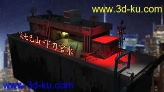 3D打印模型SciFi Rooftop CyberPunk的图片