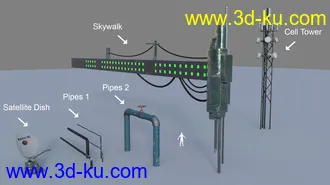 3D打印模型SciFi Rooftop CyberPunk的图片