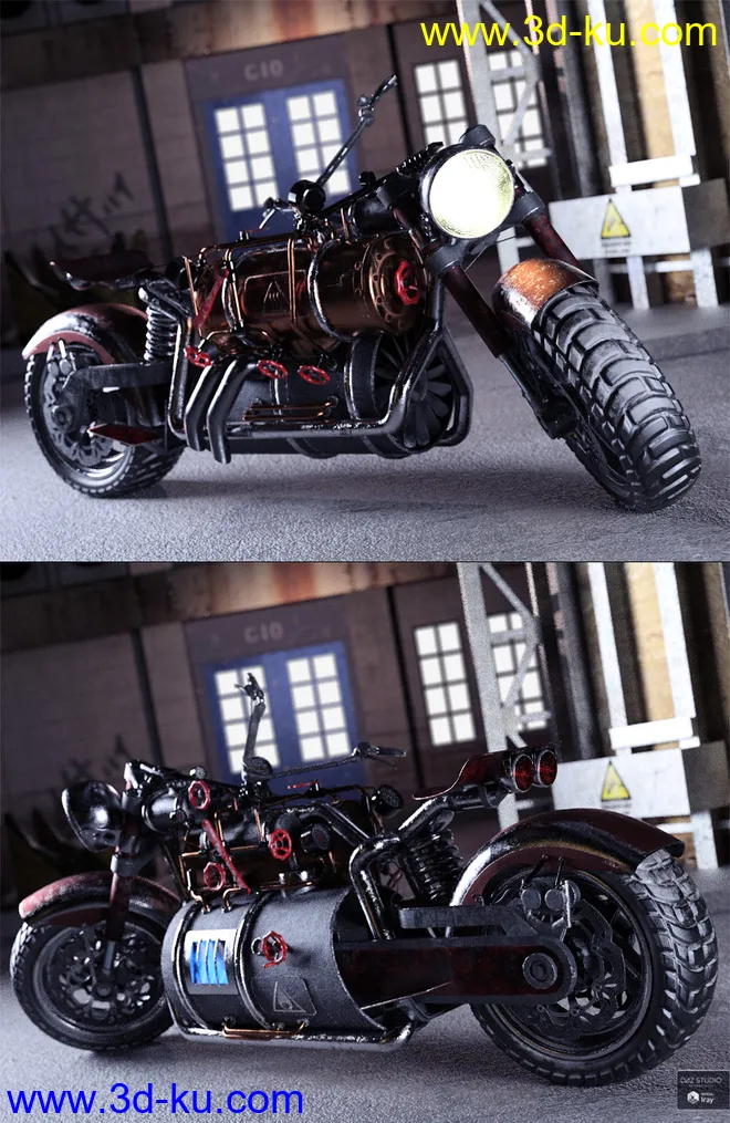 Steampunk Motorbike模型的图片4