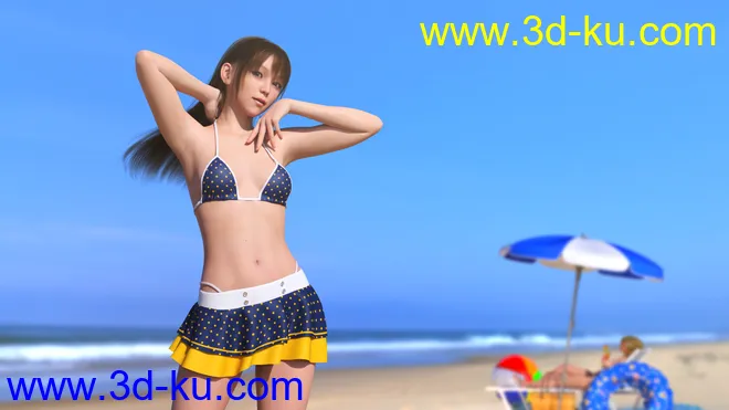 SVM's Triangle Bikini and dForce Swim Skirt for Genesis 8 and 8.1 Females模型的图片8