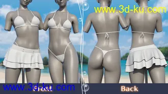 3D打印模型SVM's Triangle Bikini and dForce Swim Skirt for Genesis 8 and 8.1 Females的图片